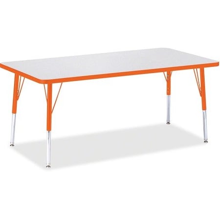Jonti-Craft TABLE, RECTANGLE, 30X60, GY/OE JNT6408JCE114